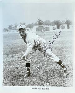 Johnny Vander Meer Autographed 8x10 Black & White Photo Professional Cheap Pice
