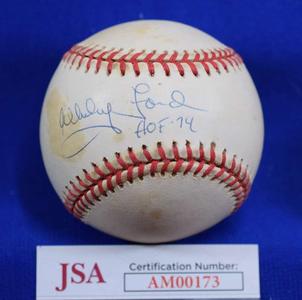 Whitey Ford HOF 74 JSA Cert Autographed American League OAL Signed Baseball Cheap Get To Buy