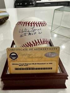 Whitey Ford Signed Baseball WS MVP '61 Shop Offer Cheap Pice