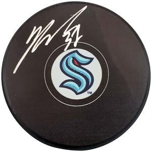 YANNI GOURDE AUTOGRAPHED SEATTLE KRAKEN LOGO HOCKEY PUCK FANATICS HOLO 200867 2025 New Cheap Online