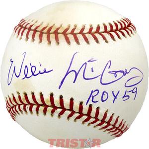 Willie McCovey Signed Autographed NL Baseball Inscribed ROY 59 PSA Largest Supplier Cheap Pice