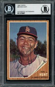 Ken Hunt Autographed 1962 Topps Card Los Angeles Angels Beckett 11076687 Sale Tumblr
