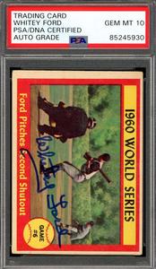 Whitey Ford Gem Mint 10 PSA DNA Signed 1961 Topps 1960 World Series Autograph Buy Cheap Best Sale