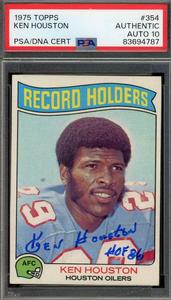 Ken Houston Gem Mint 10 PSA DNA Signed 1975 Topps Autograph Sale Huge Surprise