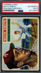 Mayo Smith PSA DNA Signed 1956 Topps Autograph With Paypal Cheap Pice