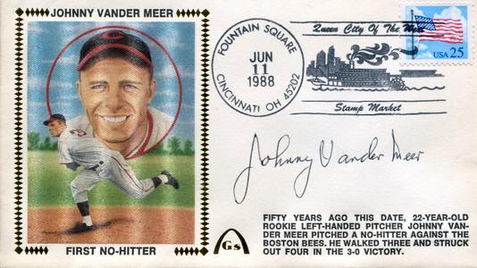 Johnny Vander Meer Autographed First Day Cover Cheap Sale Big Discount