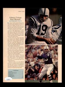 Johnny Unitas Earl Morrall JSA Autograph 8x10 Signed Vintage Photo Colts Cost Cheap Online