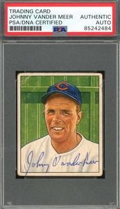 Johnny Vander Meer PSA DNA Signed 1950 Bowman Autograph Free Shipping Low Pice Fee Shipping