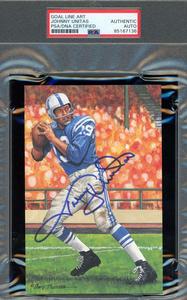 Johnny Unitas PSA DNA Signed Goal Line Art Card GLAC Autograph Cheap Sale From China
