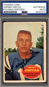 Johnny Unitas PSA DNA Signed 1960 Topps Autograph Free Shipping Genuine