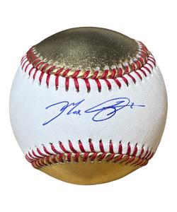 Max Scherzer Autographed Gold and White MLB Baseball New York Mets 41159 Cheap Sale Explore