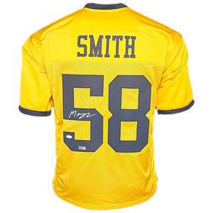 Mazi Smith Signed Michigan Yellow Football Jersey (JSA) 2025 Newest
