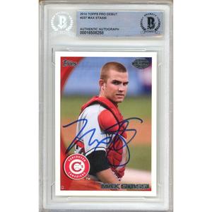Max Stassi Houston Astros Signed 2010 Topps Pro Debut Baseball Card BAS Auth Auto Slab Pices Cheap Online