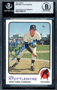 Mel Stottlemyre Beckett BAS Signed 1973 Topps Autograph Outlet New Styles