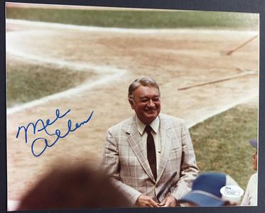 Mel Allen Signed 8x10 Photograph Yankees HOF announcer BOLD Autograph JSA COA Clearance Best Store To Get