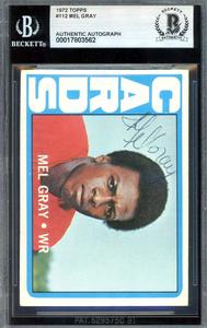 Mel Gray Beckett BAS Vintage Signed 1972 Topps Rookie Autograph Comfortable Cheap Online