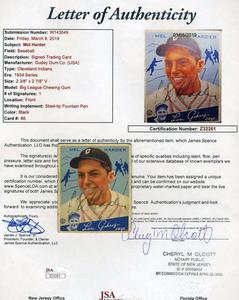 Mel Harder 1934 Goudey Rookie JSA Loa Autograph Authentic Hand Signed 2025 New Sale Online