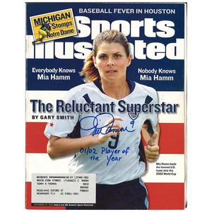Mia Hamm USWNT Autographed & Inscr. "01/02 Player of the Year" September 2003 Sports Illustrated Magazine Clearance Clearance
