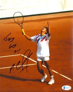 Michael Chang Tennis Star and Hall of Famer Signed 8x10 Photo Inscribed Jesus Loves You (Beckett) Collections Cheap Pice