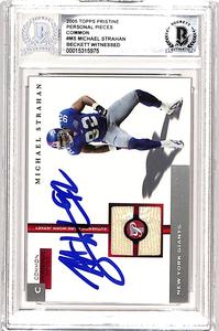 Michael Strahan Signed 2005 Topps #PPC-MS Trading Card Beckett 38976 Exclusive Online