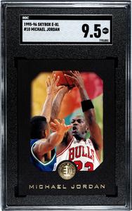 Michael Jordan 1995-96 Skybox E-XL Black Card #10- SGC Graded 9.5 Mint  Chicago Free Shipping Footlocker Finishline