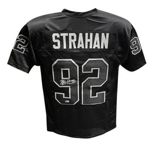 Michael Strahan Autographed/Signed Pro Style Jersey Black Beckett 40420 For Sale Cheap Online