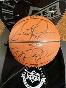 Michael Jordan Scottie Pippen Signed Spalding Pro Basketball Uda /72 Bas 10 Auto Original For Sale