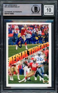 Joe Montana Autographed 1991 Upper Deck Card 49ers Gem 10 Auto Beckett #16170556 Discount Supply