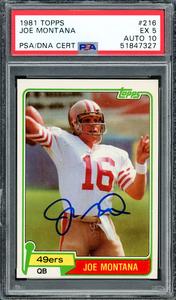 Joe Montana Autographed 1981 Topps RC 49ers PSA 5 Gem 10 Auto PSA/DNA 51847327 Discount Best Place