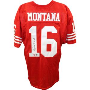 Joe Montana Autographed San Francisco 49ers Red Wilson sz48 Jersey Beckett 48384 Buy Cheap Best Pices