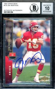 Joe Montana Gem Mint 10 Beckett BAS Signed 1994 Upper Deck Autograph Buy Cheap Clearance