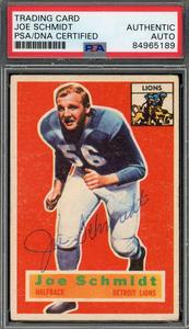 Joe Schmidt PSA DNA Signed 1956 Topps Rookie Autograph Buy Cheap Newest