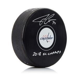 John Carlson Washington Capitals Signed 2018 Champs Note Puck Buy Cheap Pay With Visa