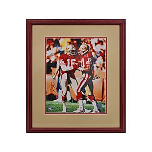 Joe Montana Jerry Rice San Francisco 49ers Autographed Signed 11x14 Handshake Framed Photo (Montana/Rice Holograms) Cheap Professional