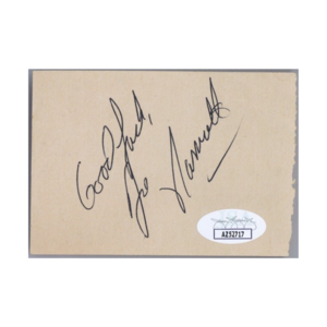 Joe Namath New York Jets Autographed Signed Chit (JSA COA #A52717) Discount 2025 Unisex