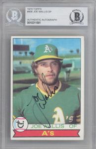 Joe Wallis Autographed 1979 Topps Card #406 Oakland A's Beckett BAS #10211581 For Nice Cheap Online