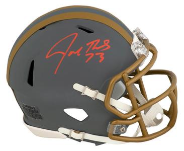 Joe Thomas Signed Browns SLATE Riddell Speed Mini Helmet - (SCHWARTZ SPORTS COA) Cheap Factory Outlet