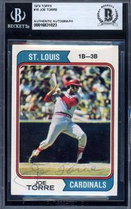Joe Torre Beckett BAS Vintage Signed 1974 Topps Autographed Fashionable Cheap Online