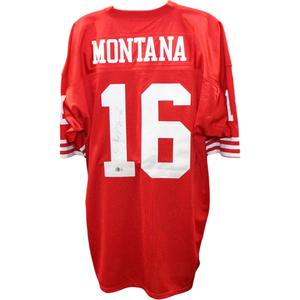 Joe Montana Signed San Francisco 49ers M&N 56 Red Jersey Beckett 45065 Online Online With Mastercard