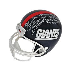 Joe Morris New York Giants Autographed and Insc. "SB XXI Champs" and Stats Helmet New Arrival
