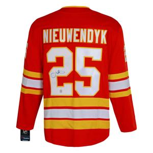 Joe Nieuwendyk Autographed Calgary Flames Fanatics Throwback Jersey Low Pice