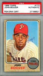 John Boozer Autographed Signed 1968 Topps Card #173 Phillies PSA/DNA #27186621 Outlet Locations Sale Online
