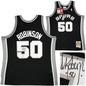 SPURS DAVID ROBINSON AUTOGRAPHED BLACK M&N SWINGMAN JERSEY XL BECKETT 212088 Brand New Unisex