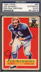 Joe Schmidt PSA DNA Signed 1956 Topps Rookie Autograph How Much Online