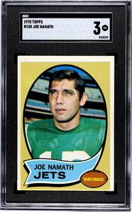 Joe Namath 1970 Topps Card #150- SGC Graded 3 VG (New York Jets/HOF) Wholesale Pice For Sale