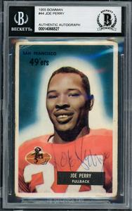 Joe Perry Autographed 1955 Bowman Card #44 San Francisco 49ers Beckett #14066527 Discount Pices