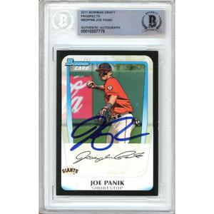 Joe Panik SF Giants Signed 2011 Bowman Draft Prospects Card Beckett Auth Auto Slab RC From China
