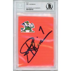 Joe Theismann Signed Notre Dame Irish Football Pylon Piece Sig Cut Beckett Auth Auto Slab Brand New Unisex Sale Online