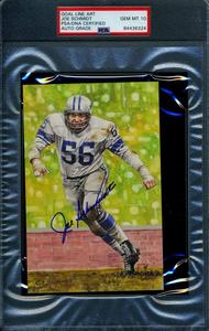 Joe Schmidt Gem Mint 10 PSA DNA Slabbed Signed Goal Line Art Card Autograph Free Shipping Real