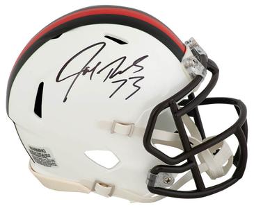 Joe Thomas Signed Browns 2023 Alt White Riddell Speed Mini Helmet (SCHWARTZ COA) Buy Cheap Free Shipping